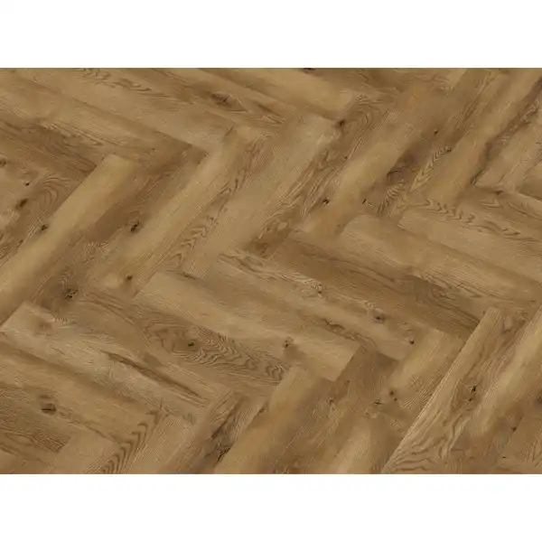 Bild 1 von Classen Laminat Fischgrät 'Ville Tarragona' Eiche dunkelbraun 8 mm