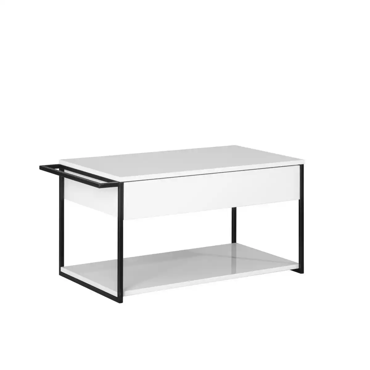 Bild 1 von Fackelmann Waschbeckenunterschrank 'New York' weiß, schwarz lackiert 88 x 43 x 47,5 cm