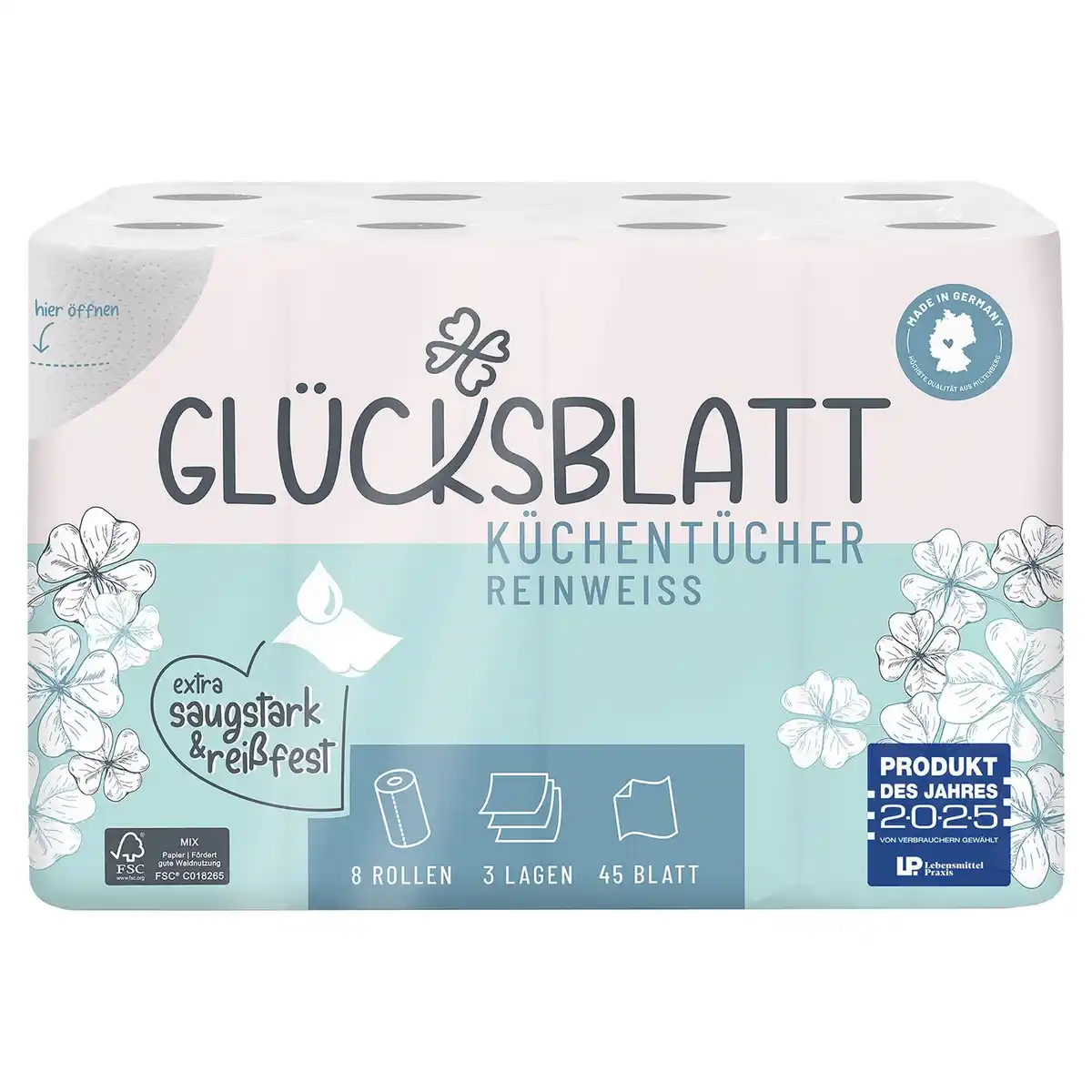 Bild 1 von GLÜCKSBLATT Haushaltstücher 3-lagig
