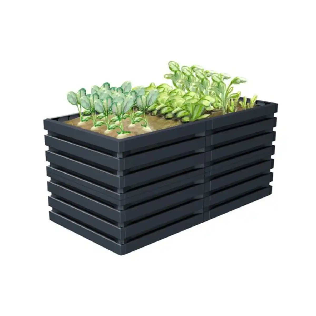 Bild 1 von Skyline Hochbeet L, 161 x 80 x 75 cm, graphite grey