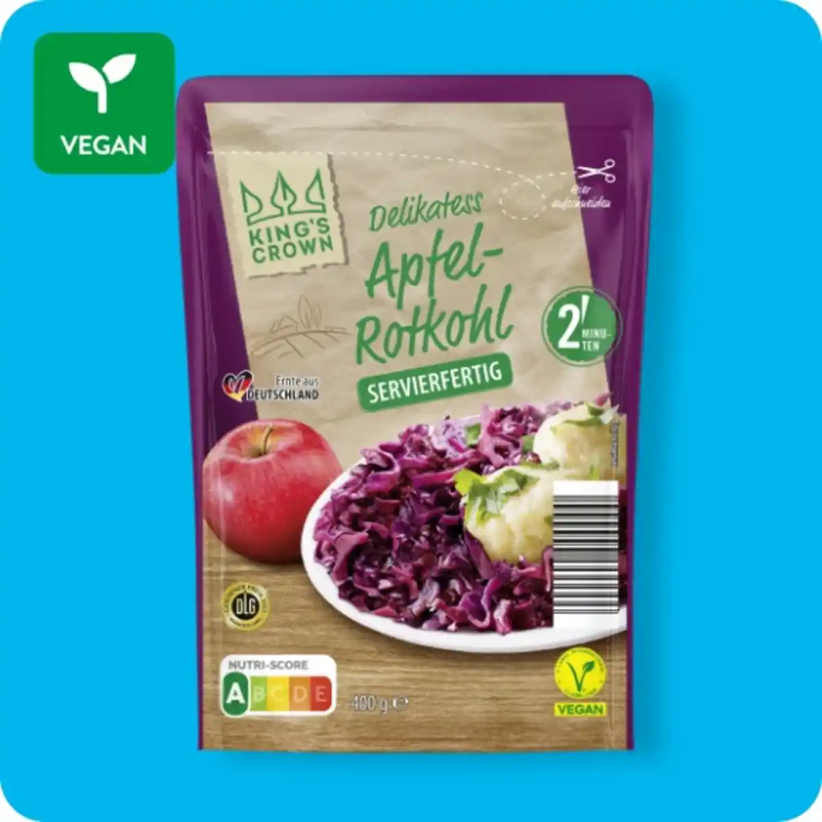 Bild 1 von KING'S CROWN Rotkohl-Mix, Apfel-Rotkohl (DLG-prämiert) oder Rotkohl