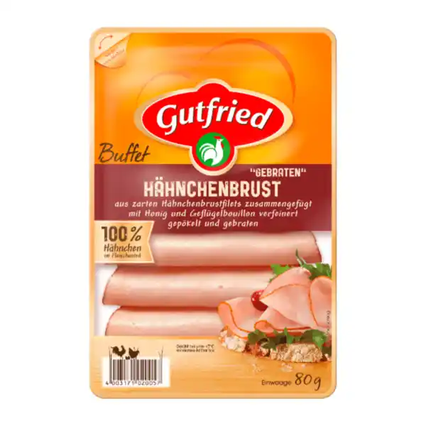 Bild 2 von GUTFRIED Hähnchenbrust-Aufschnitt 80g