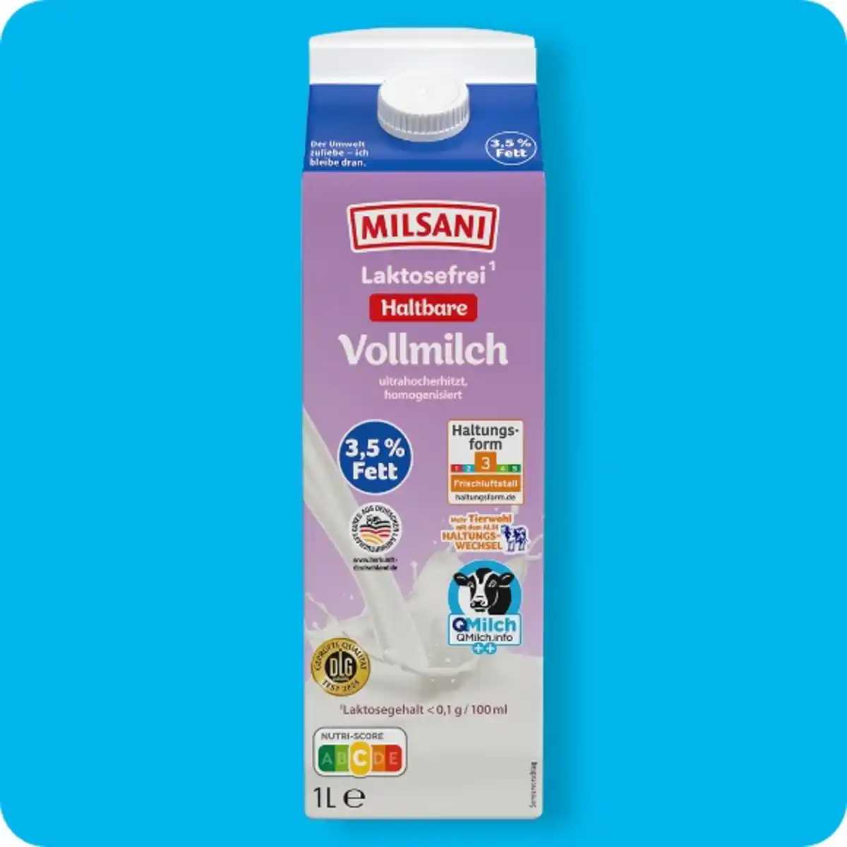 Bild 1 von MILSANI Laktosefreie H-Milch, 3,5% Fett