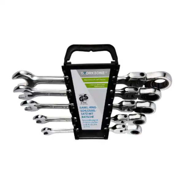 Bild 2 von WORKZONE Gabel-Ringschlüsselsatz mit Ratsche