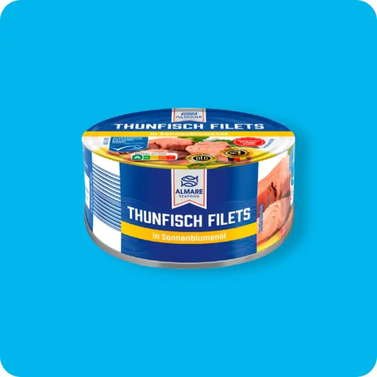 Bild 1 von ALMARE Thunfischfilets, In Sonnenblumenöl