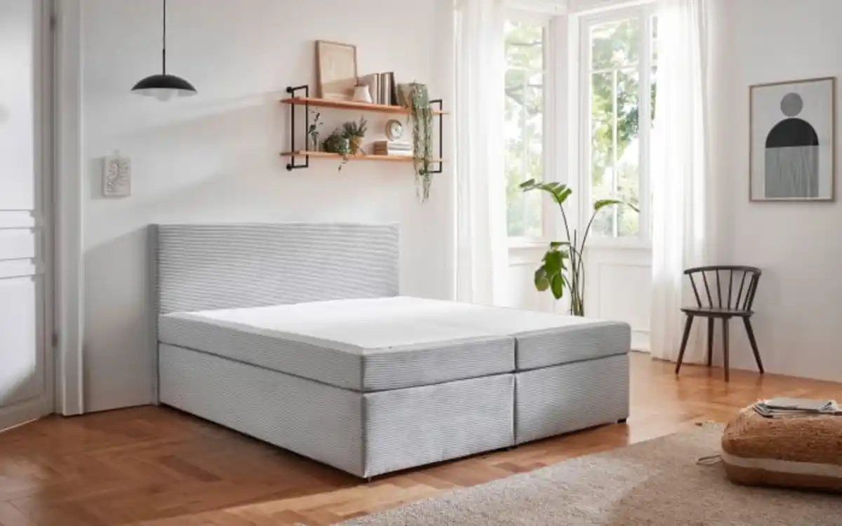 Bild 2 von Boxspringbett Aspen, silber, 180 x 200 cm