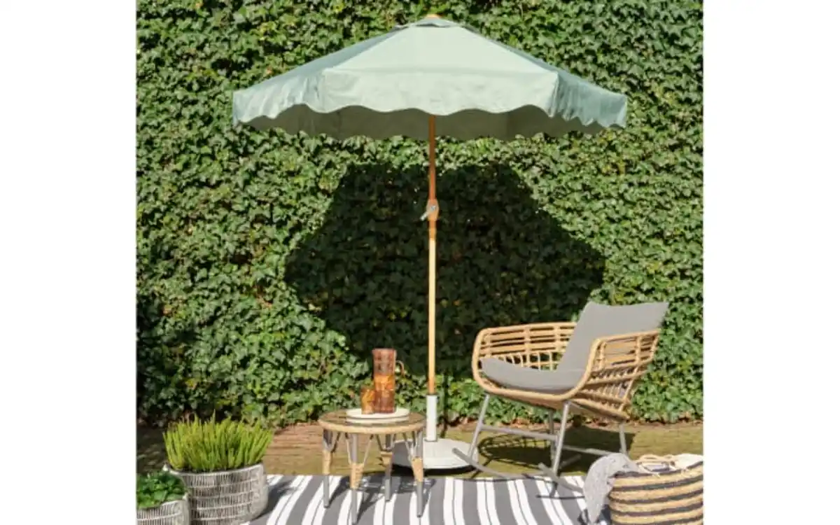 Bild 3 von Sonnenschirm, grau/grün, 220 cm