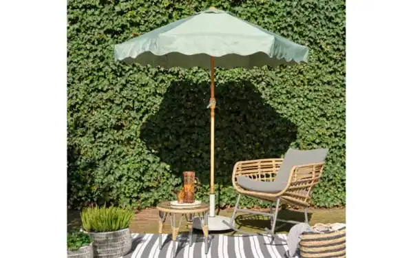 Bild 3 von Sonnenschirm, grau/grün, 220 cm