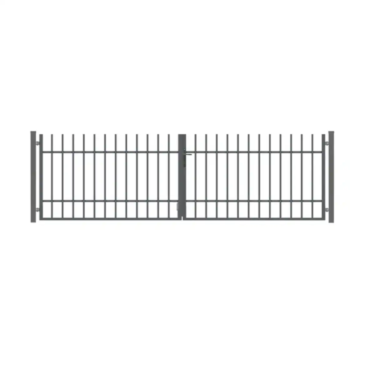Bild 1 von Doppeltor »Matt 80«, BxH: 300 x 80 cm, inkl. Pfosten, anthrazit, verzinkt