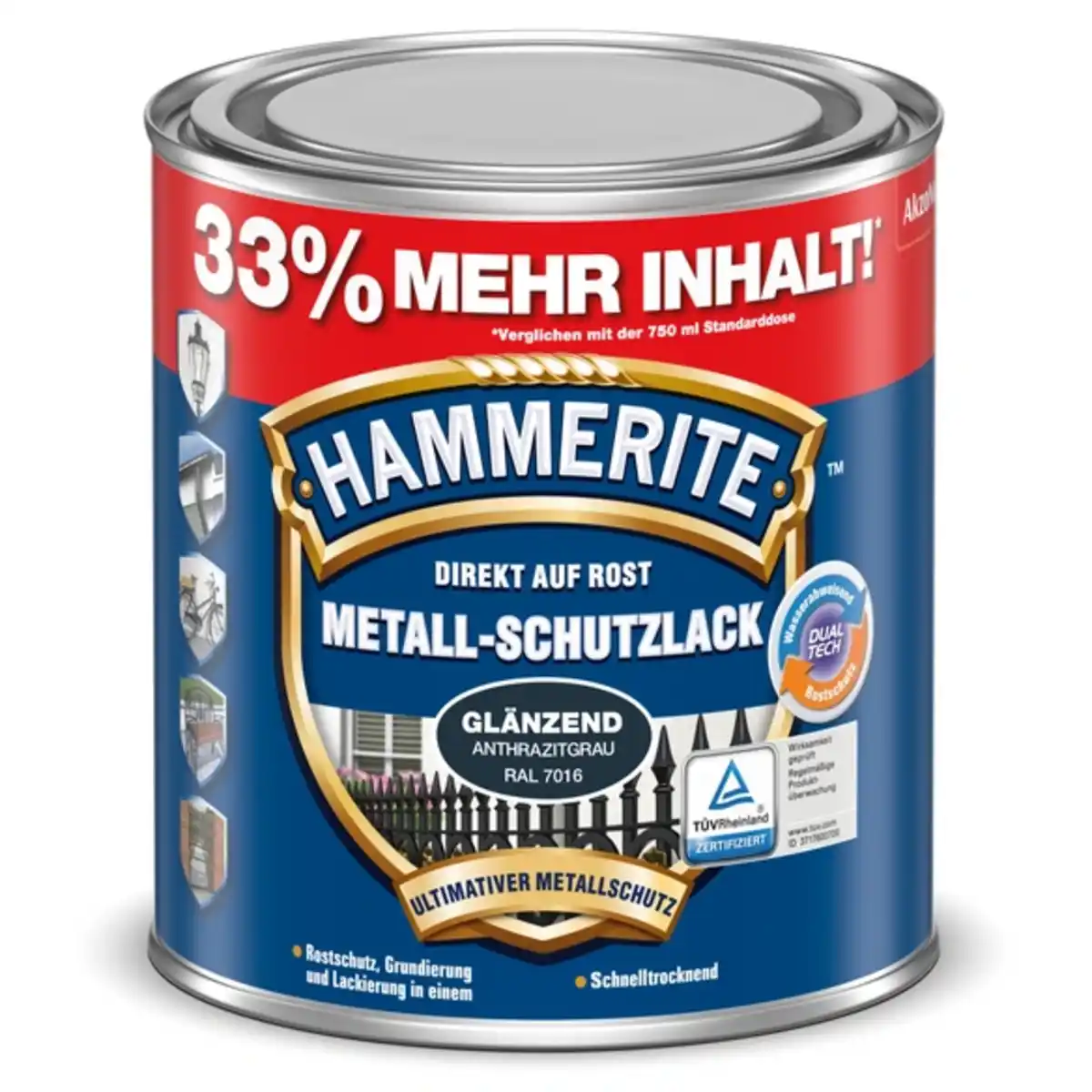 Bild 1 von Metallschutzlack, 1,0L, anthrazit, glänzend
