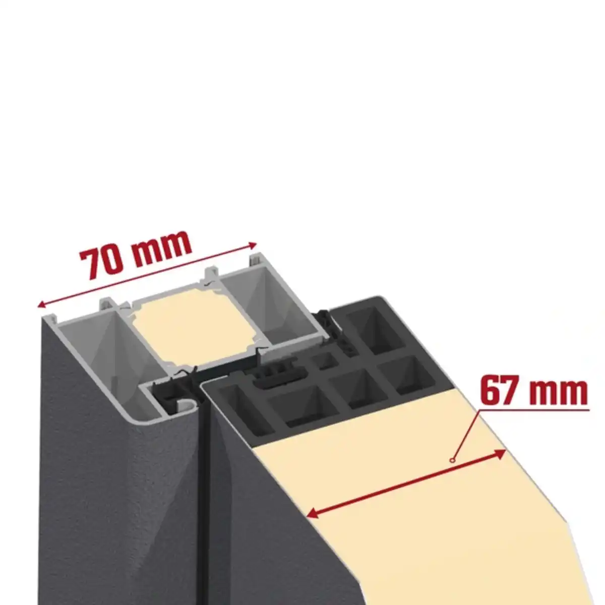 Bild 3 von Haustür »RHODOS Prime«, Aluminium, in verkehrsgrau