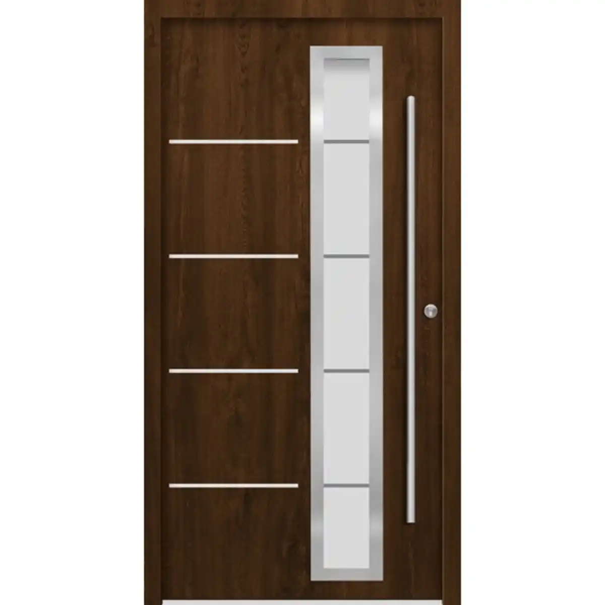 Bild 1 von Haustür »SPLIT Prime«, Aluminium, in nussbaum