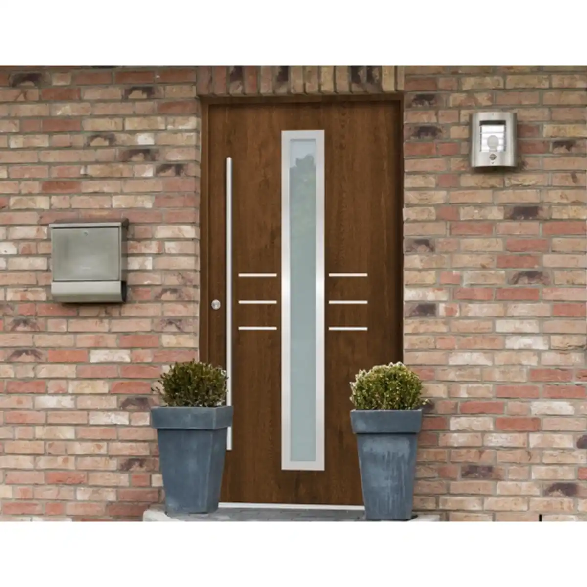 Bild 2 von Haustür »OMIS Prime«, Aluminium, in nussbaum