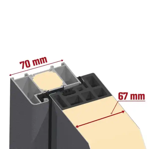 Bild 4 von Haustür »OMIS Prime«, Aluminium, in verkehrsgrau