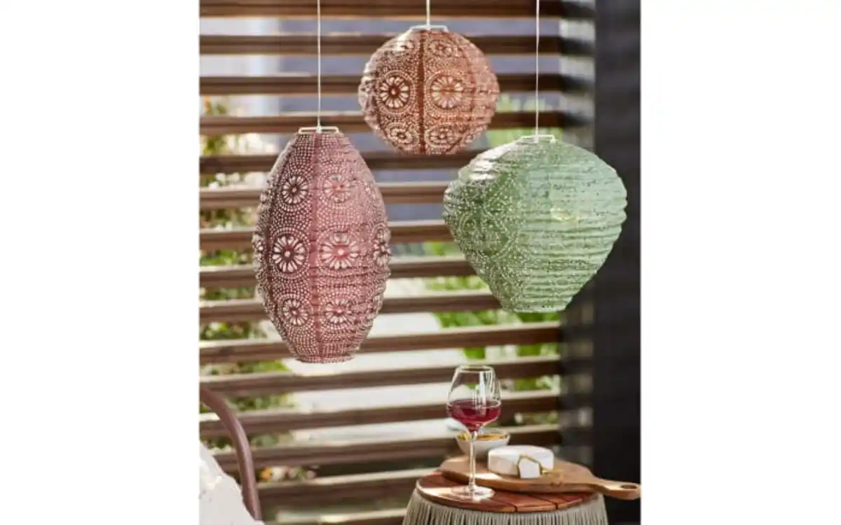 Bild 4 von Solar-Laterne, orange, 23 cm