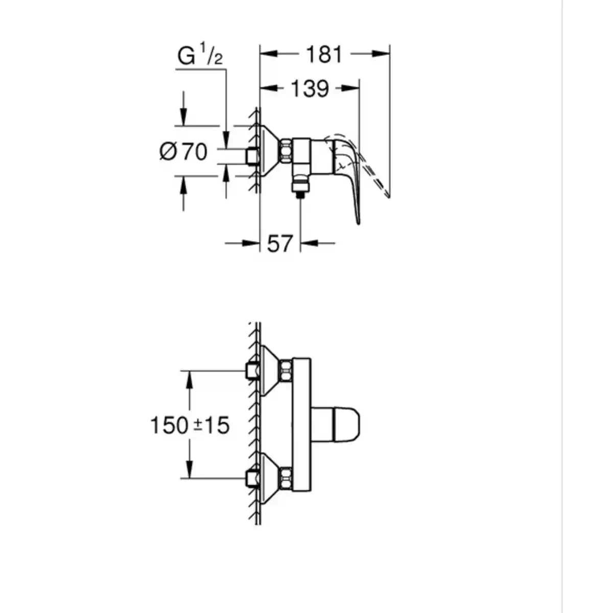 Bild 3 von Brausebatterie »Swift 2023«, Quickfix, chromfarben