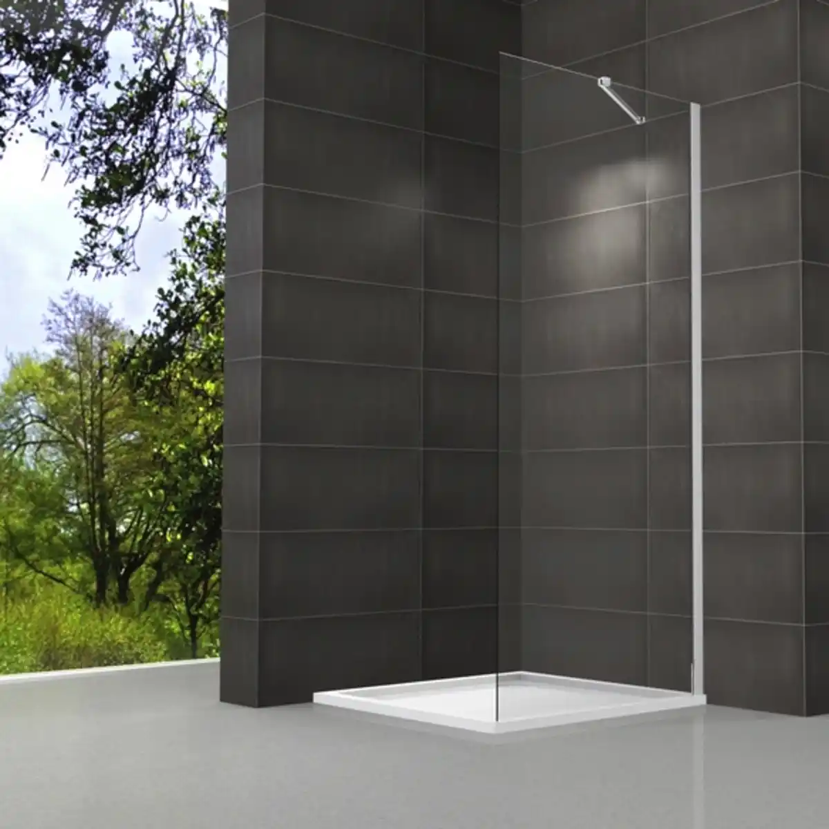 Bild 1 von Seitenwand »Smart«, transparent, Glas/Alu/Kunststoff