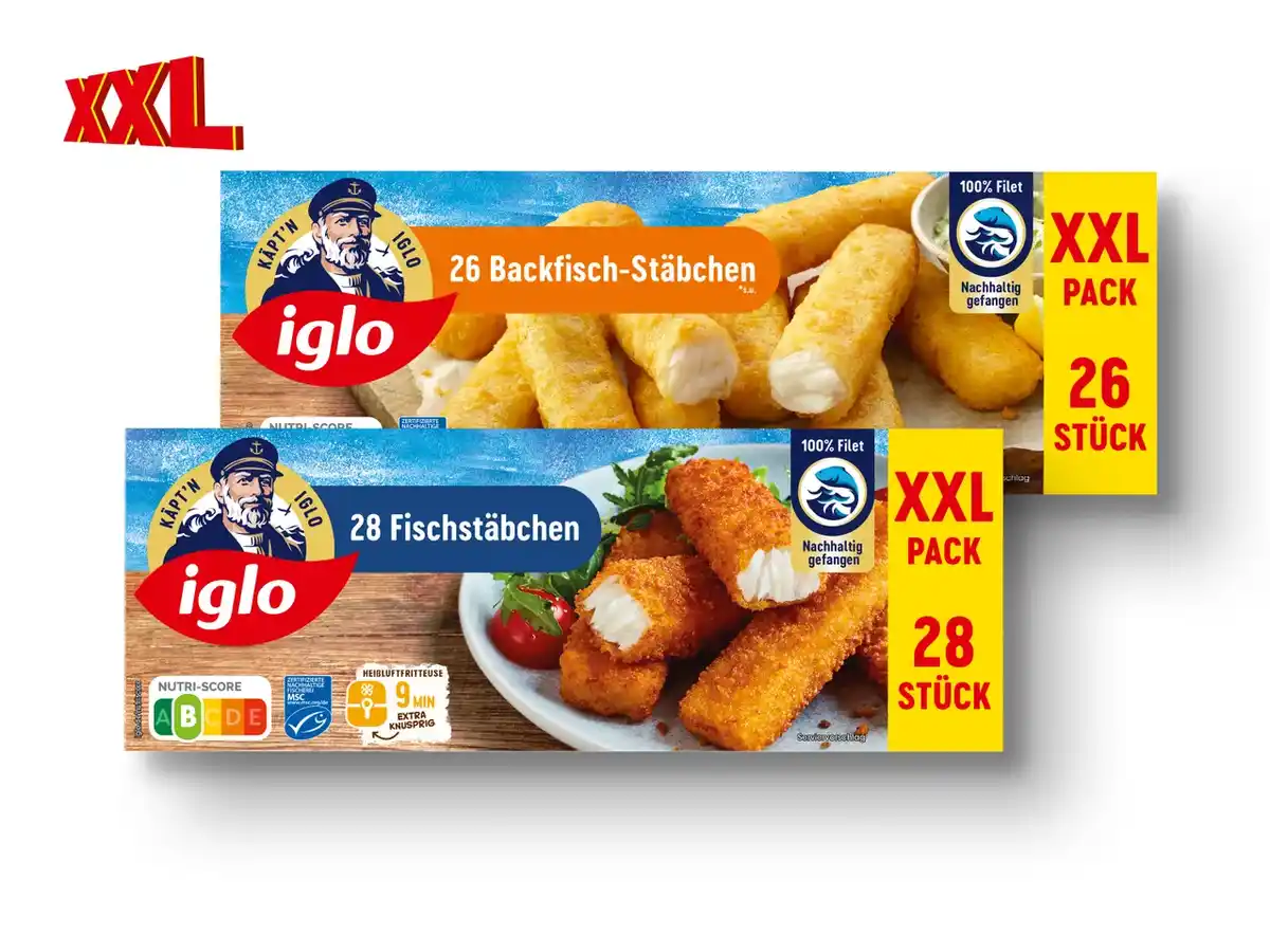 Bild 1 von Iglo Fisch-/Backfisch-Stäbchen/Filegro Ofen-Backfisch XXL