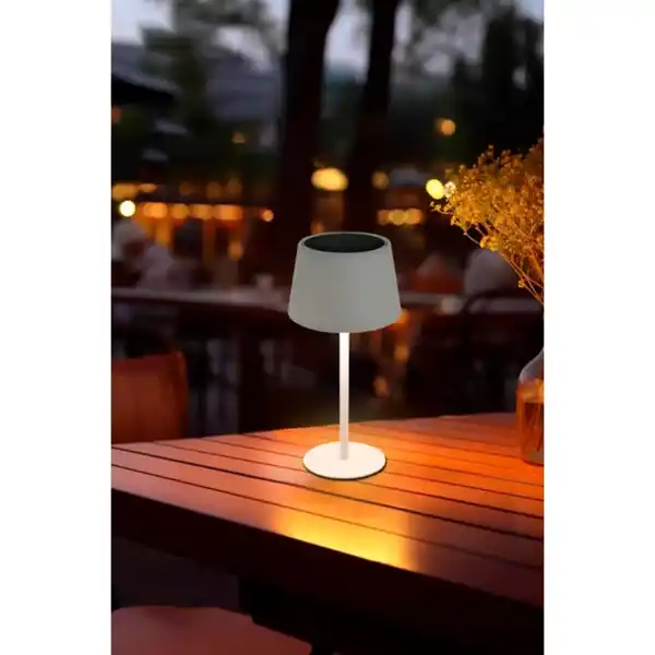 Bild 2 von LED-Tischleuchte »Soelu«, 13x30,5 cm (ØxH), inkl. Akku, warmweiß, 200 lm, dimmbar, weiß