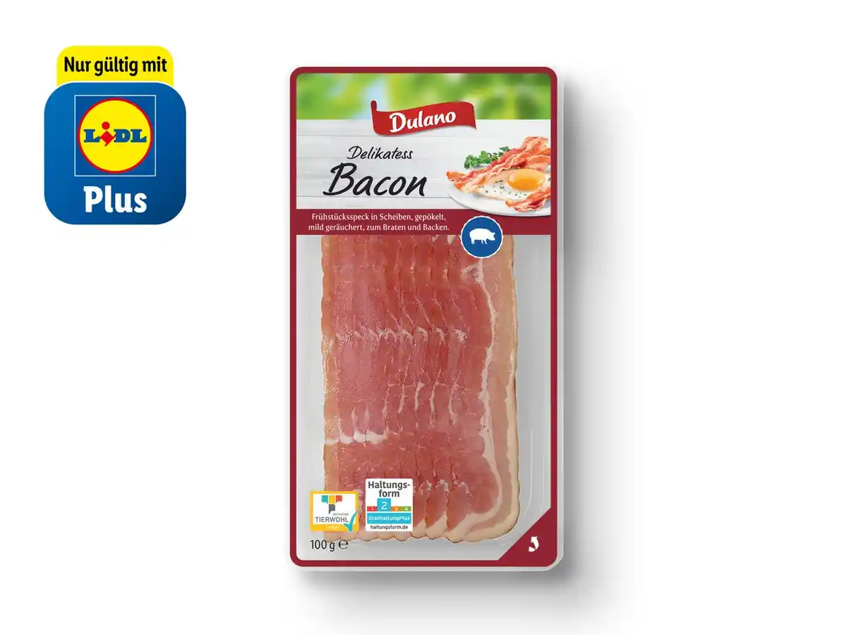 Bild 1 von Dulano Delikatess Bacon,  100 g