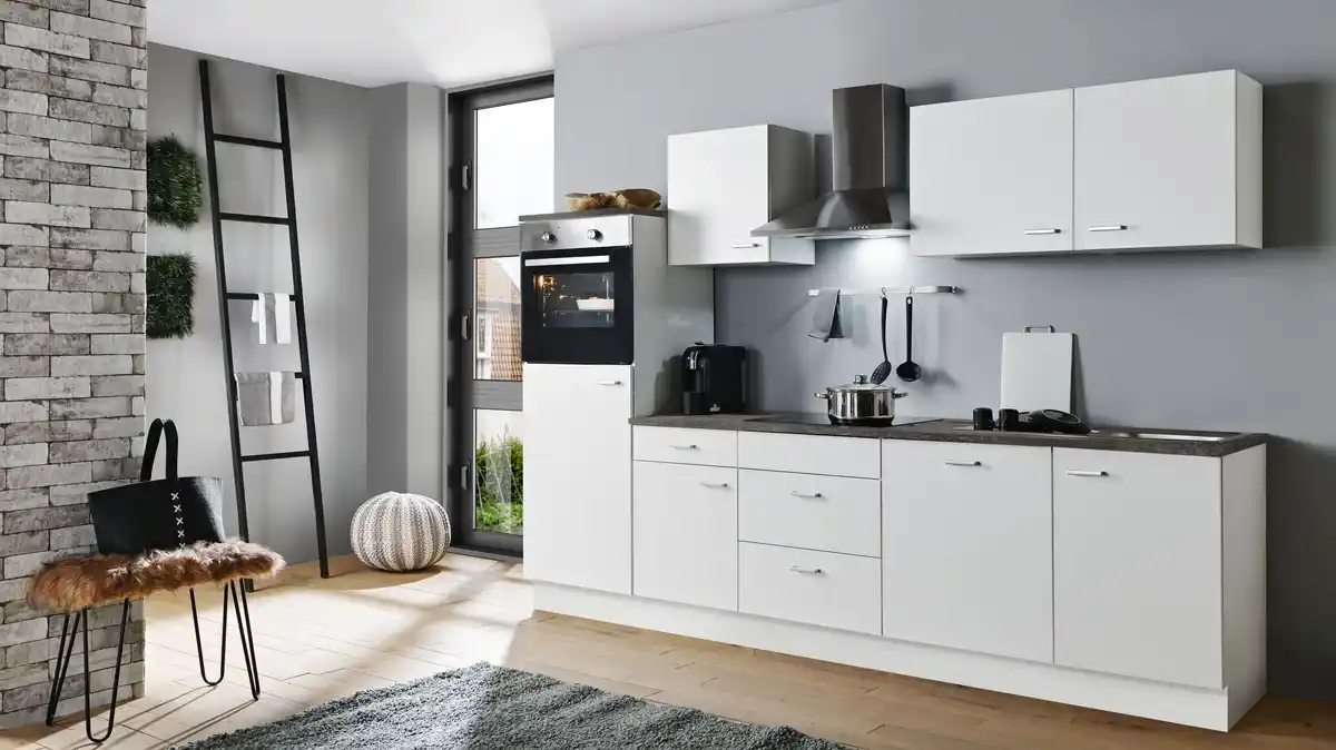 Bild 1 von Menke Küchenzeile mit E-Geräte weiß 280 cm