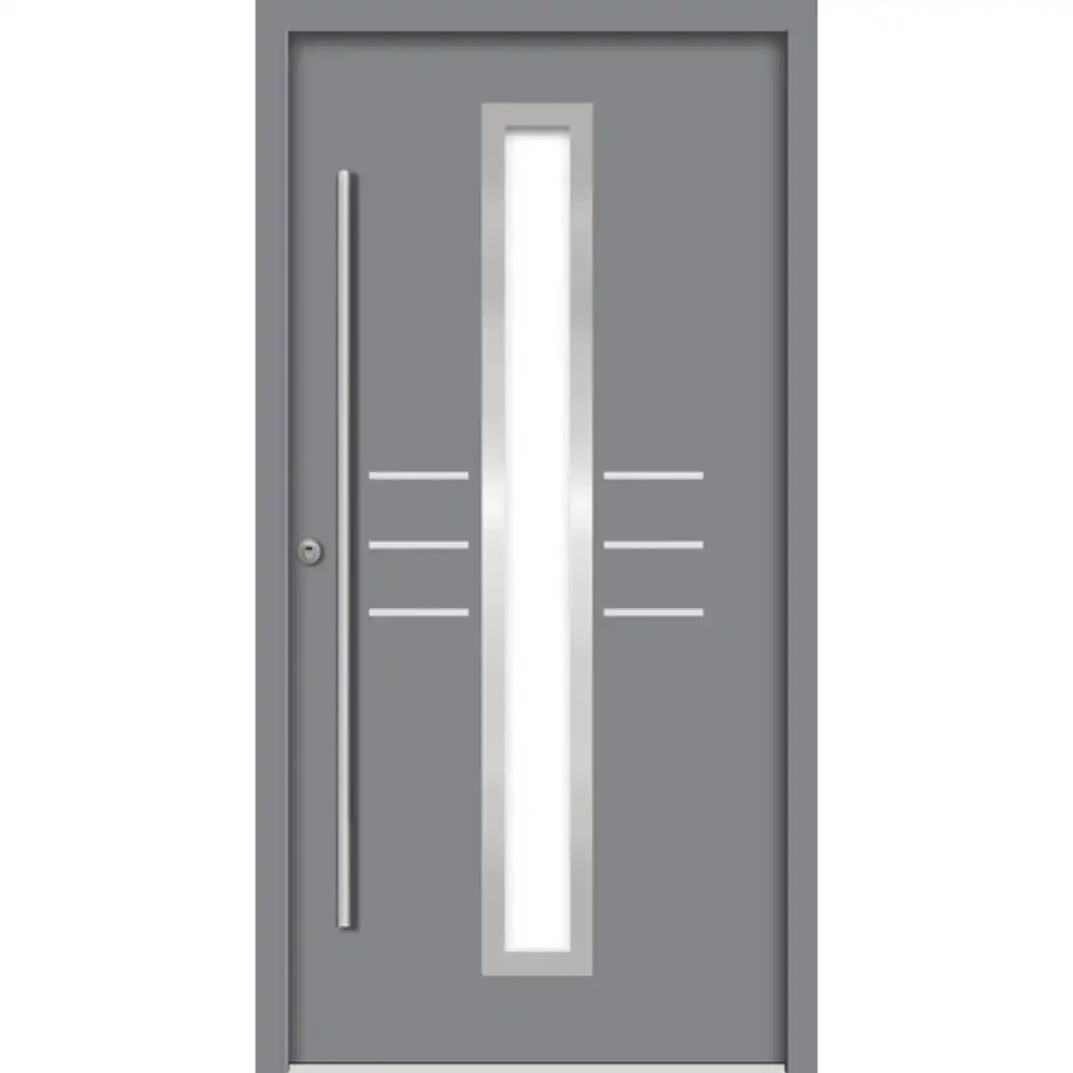 Bild 1 von Sicherheitshaustür »OMIS Prime RC2«, Aluminium, in verkehrsgrau
