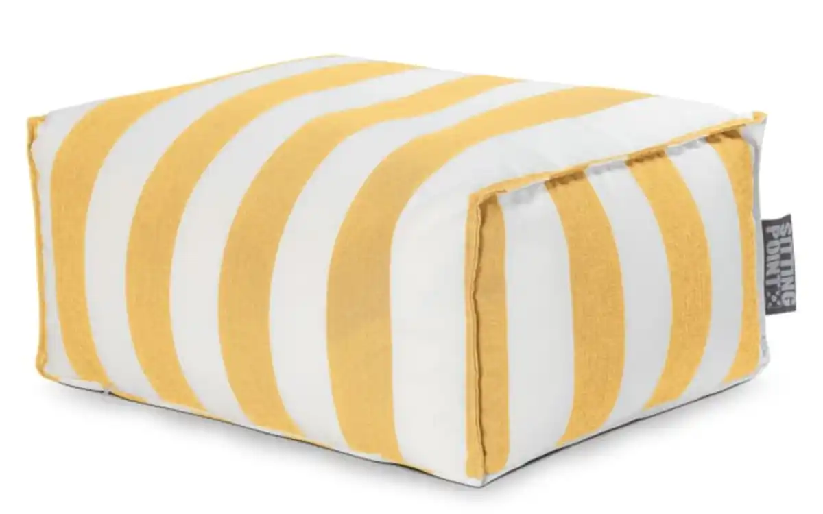 Bild 1 von Sitzhocker Roll Santorin, gelb/weiß, 65 x 35 x 55 cm