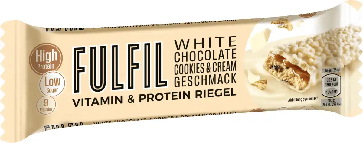 Bild 1 von FULFIL Proteinriegel, White Chocolate Cookies & Cream Geschmack