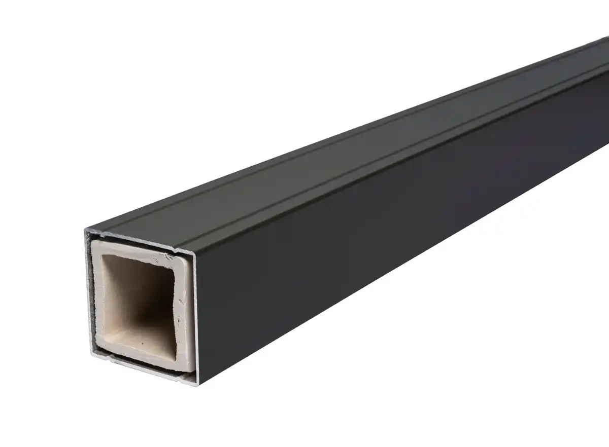 Bild 1 von elephant Alupfosten 185 x 6,8 x 6,8 anthrazit mit Abdeckung