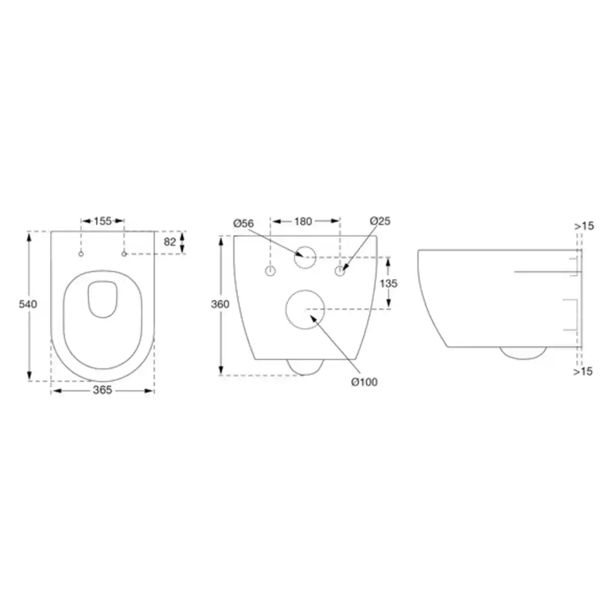 Bild 4 von WC-Set, Combi Pack Comfort D2, BxH: 41,5 x 48,5 cm, Keramik