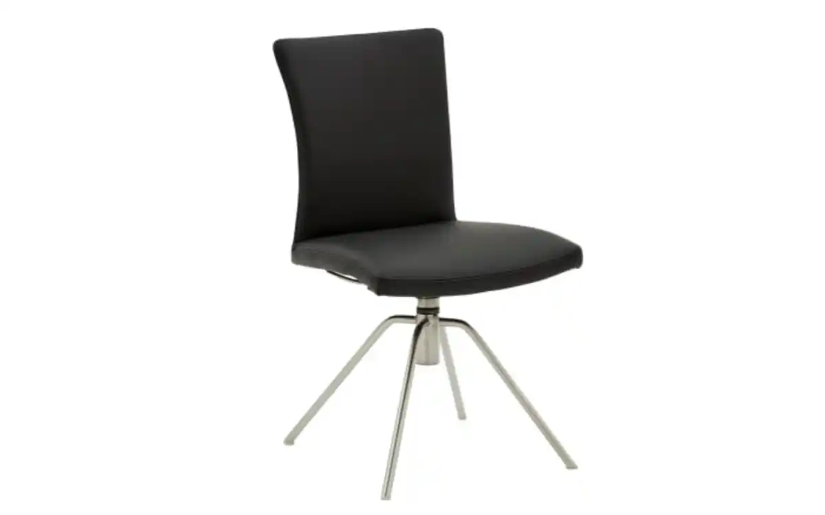 Bild 1 von Musterring - Vierfuß-Drehstuhl Helmond, Leder nero, inkl. Dreh & Rückholfunktion