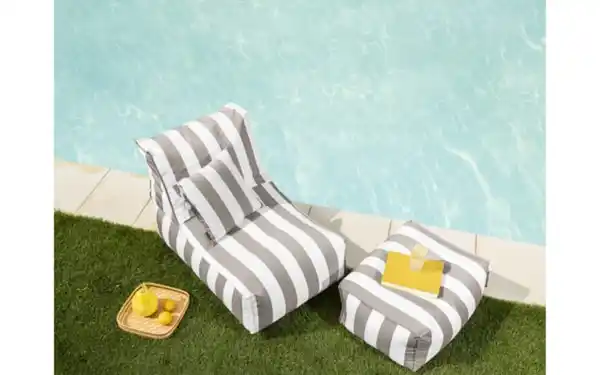 Bild 4 von Sitzsack Rock Santorin, taupe/weiß, 65 x 65 x 100 cm