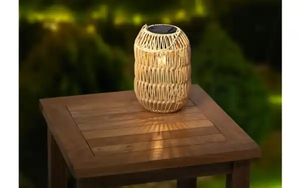 Bild 2 von Solar-Laterne, natural, 24,5 cm