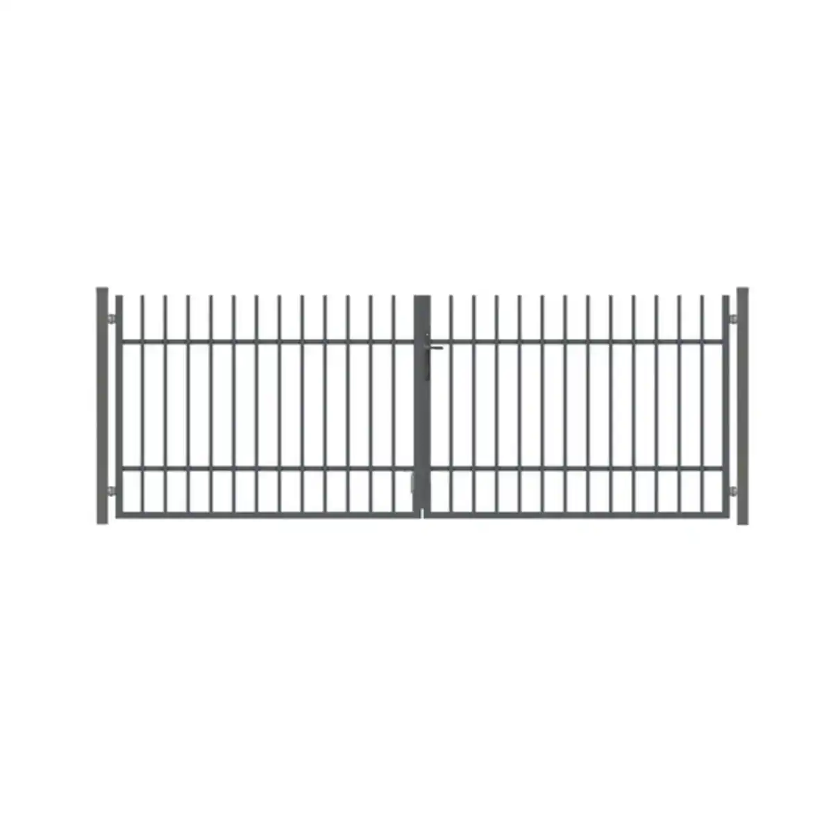 Bild 1 von Doppeltor »Matt 100«, BxH: 300 x 100 cm, inkl. Pfosten, anthrazit, verzinkt