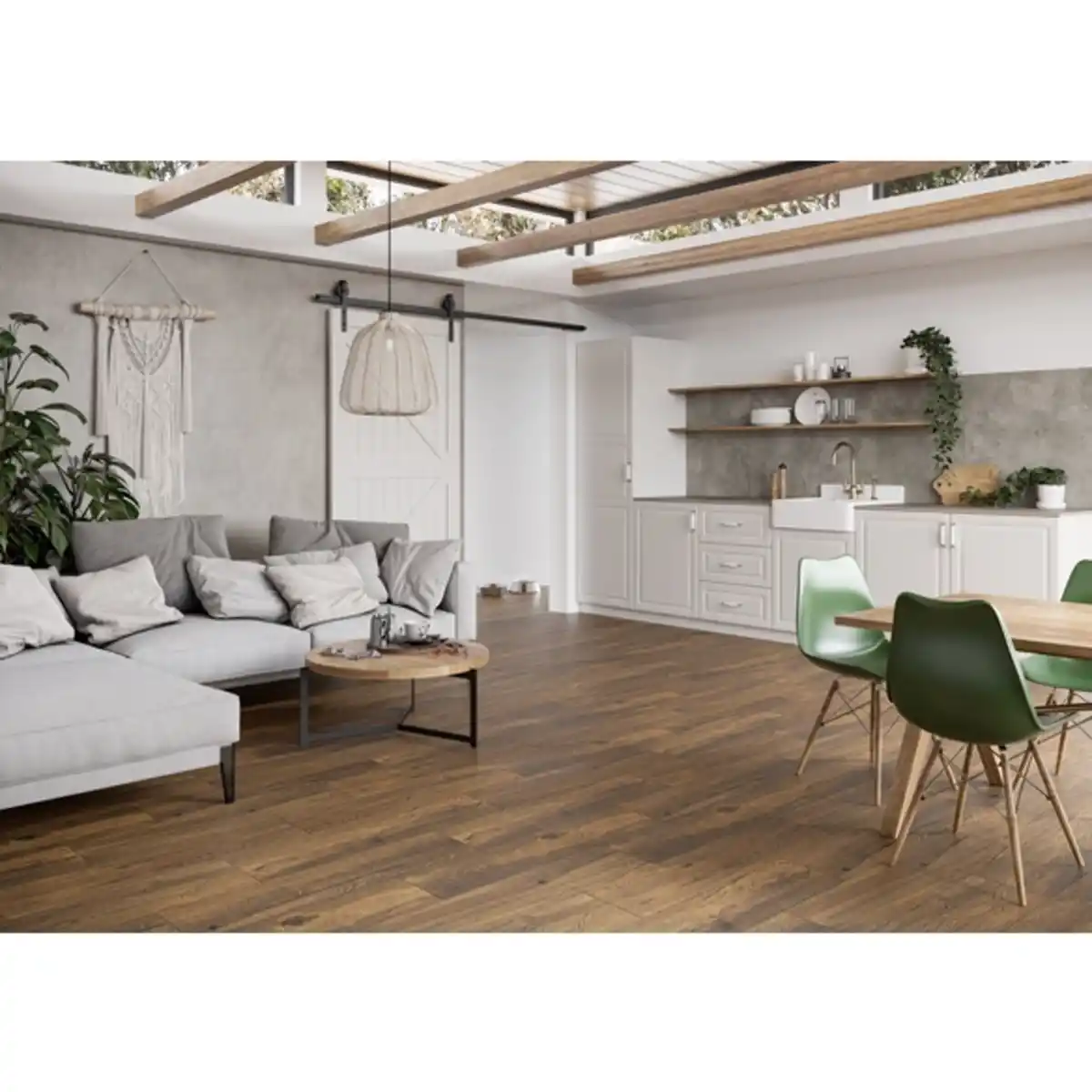 Bild 2 von Bodenfliese »Wood concept«, rechteckig, 22,1 x 89 cm, braun, R 9