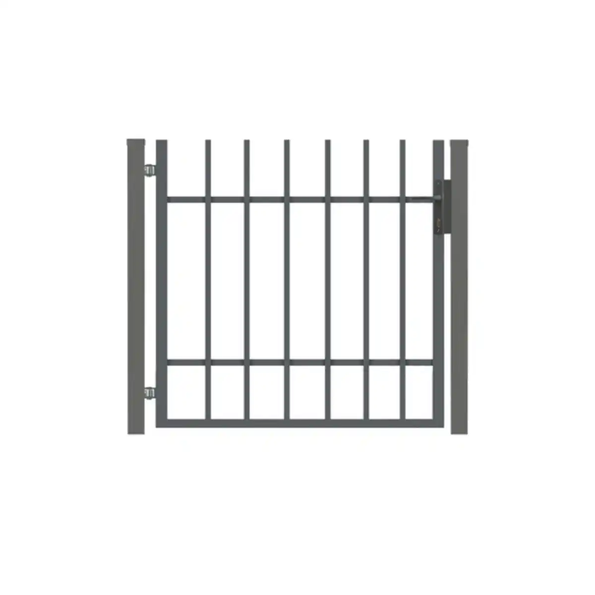 Bild 1 von Einzeltor »Matt 80«, BxH: 90 x 80 cm, inkl. Pfosten, anthrazit, verzinkt
