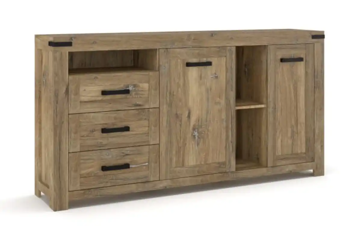 Bild 1 von Elfo-Möbel - Sideboard Joana, Holzdekor, Rustic-Eiche massiv