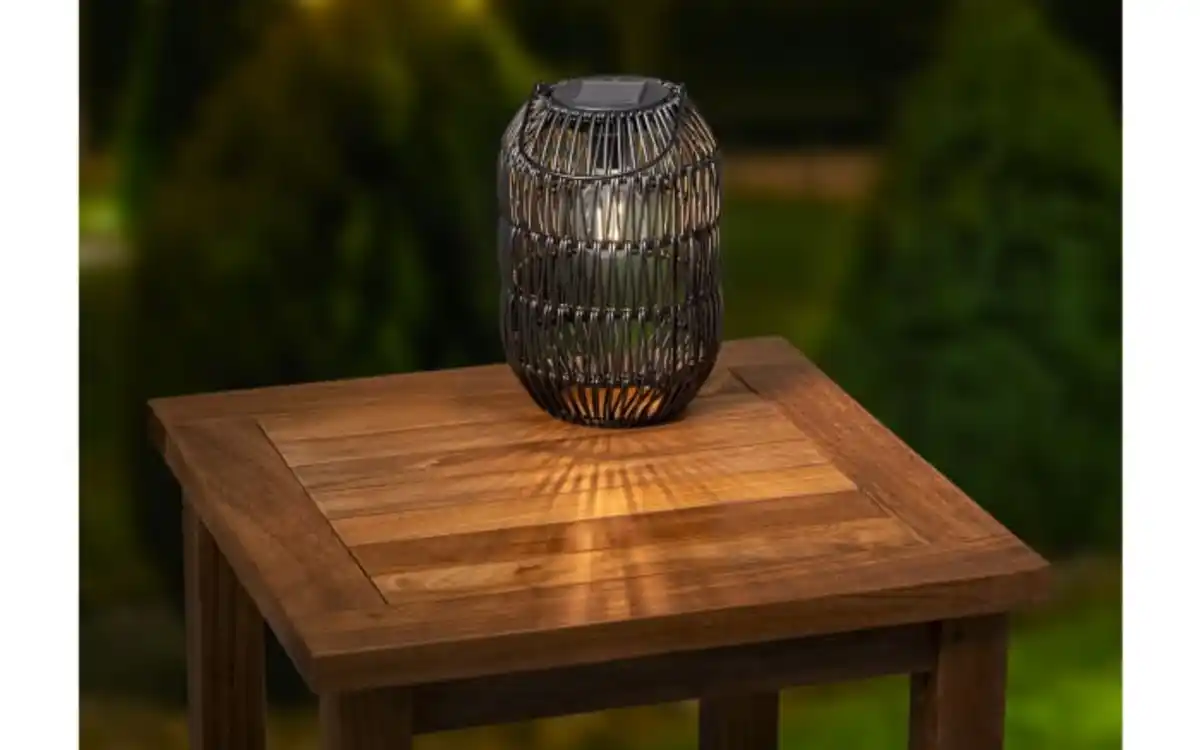 Bild 2 von Solar-Laterne, schwarz, 24,5 cm