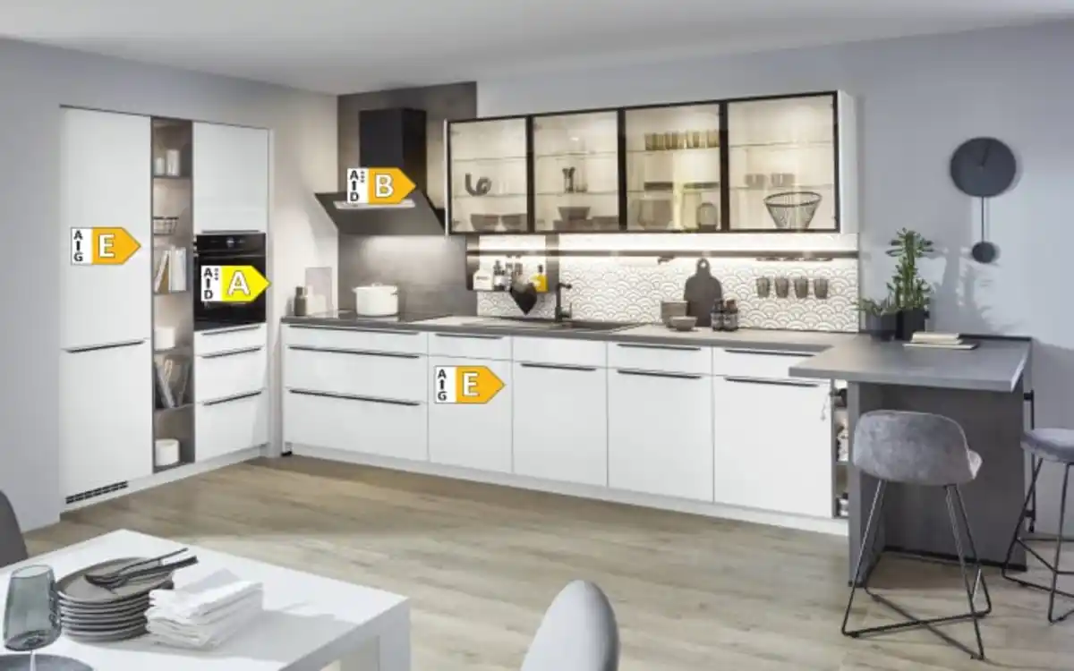 Bild 4 von Nobilia - Einbauküche Felde, weiß, inkl. Elektrogeräte