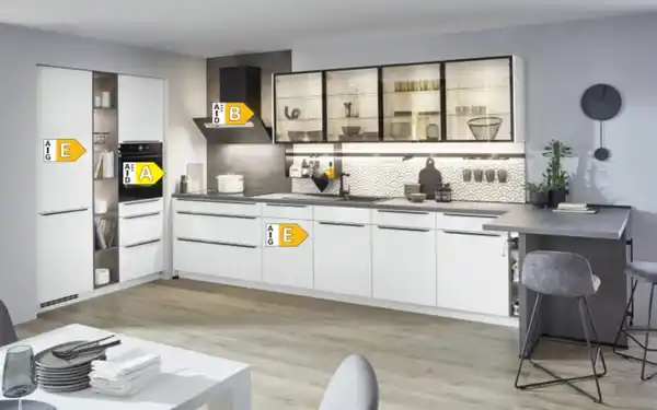 Bild 4 von Nobilia - Einbauküche Felde, weiß, inkl. Elektrogeräte