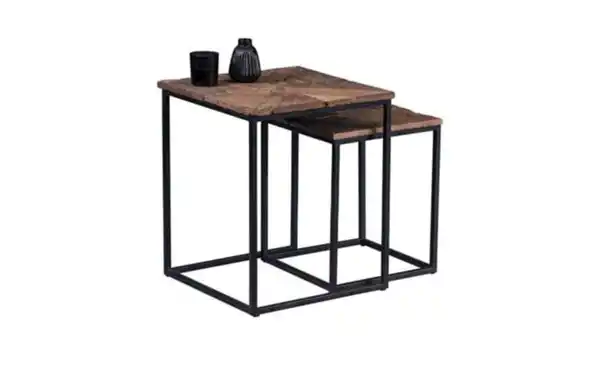 Bild 1 von 2-Satztisch Alabama, recyceltes Massivholz