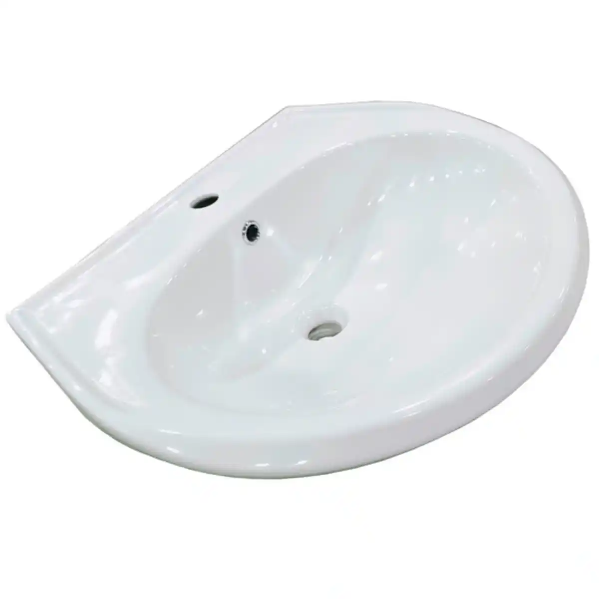 Bild 2 von Waschtisch, LxB: 60 x 51,5 cm, Keramik, weiß