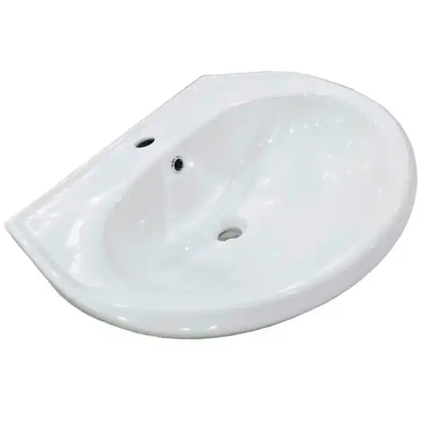 Bild 2 von Waschtisch, LxB: 60 x 51,5 cm, Keramik, weiß