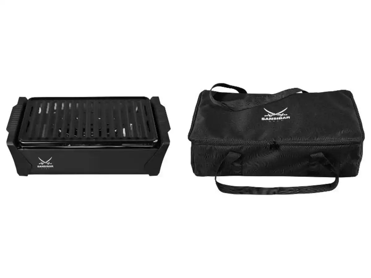 Bild 3 von SANSIBAR Holzkohlegrill mit Aktivbelüftung, L 44,5 x B 25,5 x H 15 cm