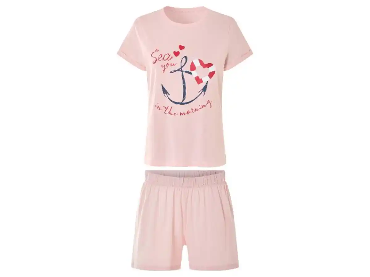 Bild 2 von esmara® Damen Pyjama, mit Gummizugbund