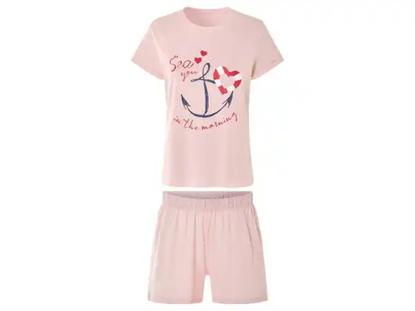 Bild 2 von esmara® Damen Pyjama, mit Gummizugbund
