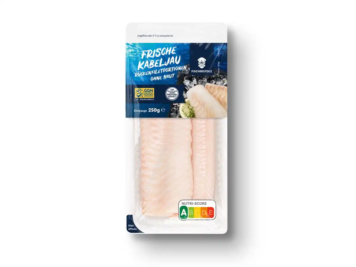 Bild 1 von Fischerstolz Kabeljau Rückenfilets,  250 g