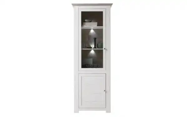 Bild 1 von Livin - Vitrine Marbella, Pinie weiß, Nelson Nachbildung, inkl. Beleuchtung
