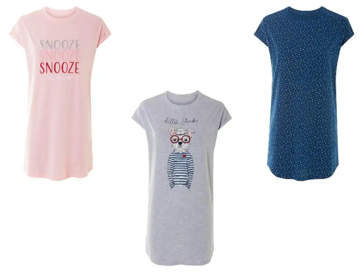 Bild 1 von esmara® Damen Nachthemd, mit Ärmeln in Krempeloptik