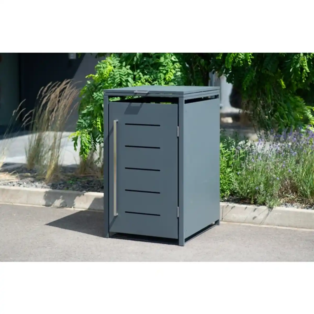 Bild 1 von Mülltonnenbox, für 1 x 240 L, BxTxH: 68 x 80 x 116 cm, anthrazit